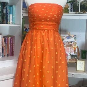 Minuet Mango Mandarin Strapless ModCloth Dress